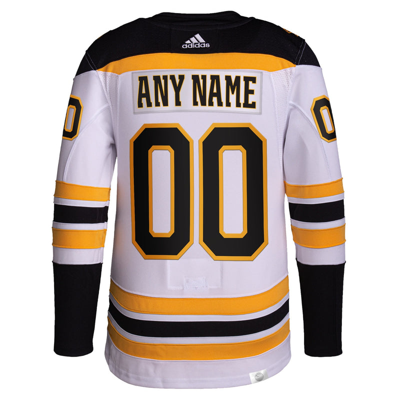 Boston Bruins adidas Away Primegreen Custom Jersey - White