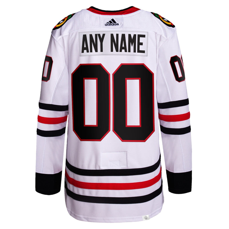 Chicago Blackhawks adidas Away Primegreen Custom Jersey - White