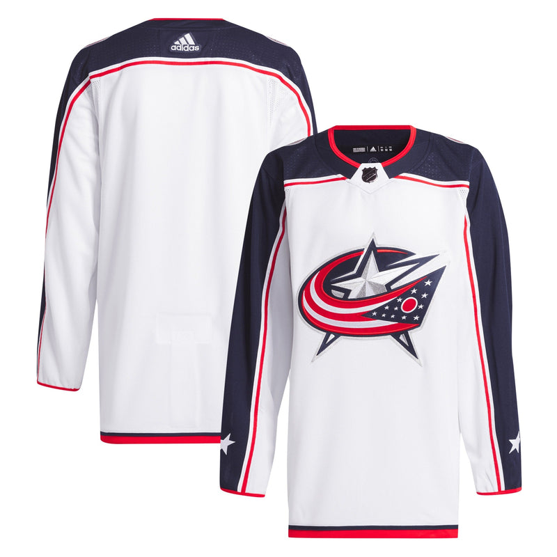 Columbus Blue Jackets adidas Away Primegreen Custom Jersey - White