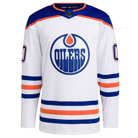 Edmonton Oilers adidas Away Primegreen Custom Jersey - White