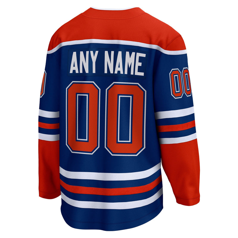 Edmonton Oilers Fanatics Home Breakaway Custom Jersey - Royal