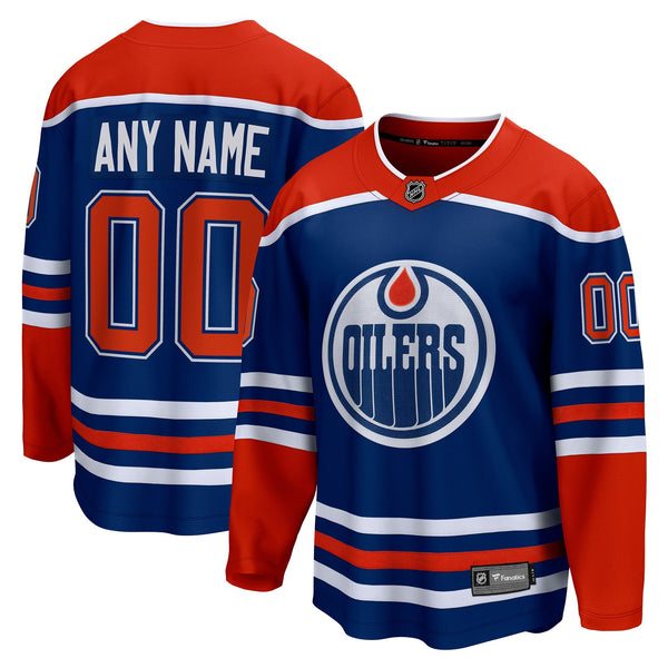 Edmonton Oilers Fanatics Home Breakaway Custom Jersey - Royal