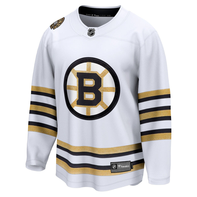 Fanatics White Boston Bruins 100th Anniversary Premier Breakaway Custom Jersey