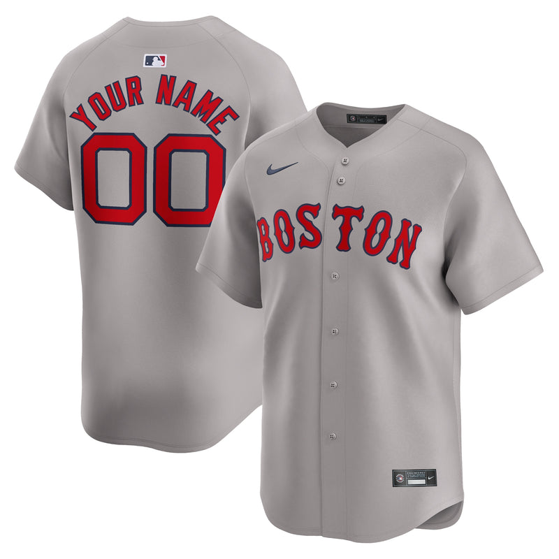 Boston Red Sox Nike Away Limited Custom Jersey - Gray