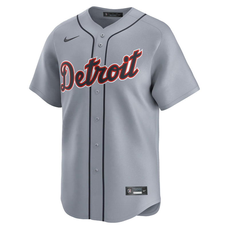 Detroit Tigers Nike Road Limited Custom Jersey – Gray