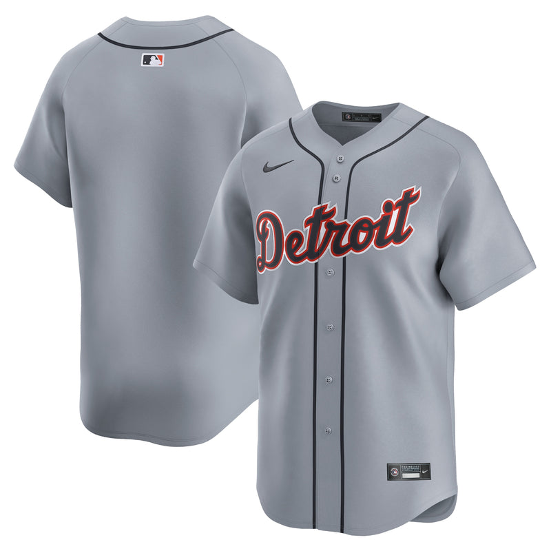 Detroit Tigers Nike Road Limited Custom Jersey – Gray