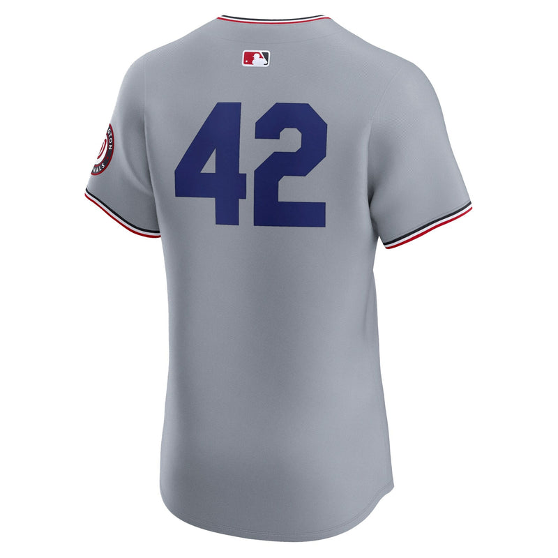 Washington Nationals Nike Road 2024 Jackie Robinson Day Elite Jersey - Gray