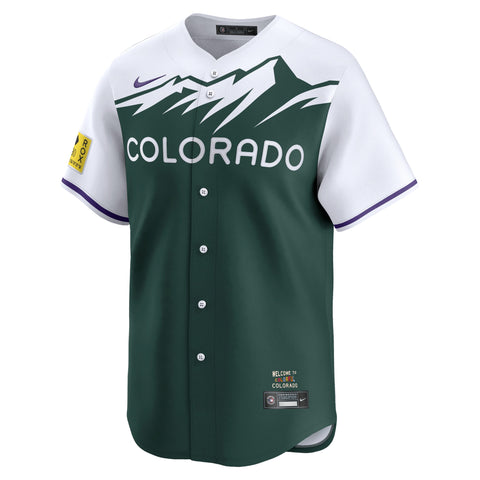 Colorado Rockies Nike City Connect Limited Custom Jersey - Green
