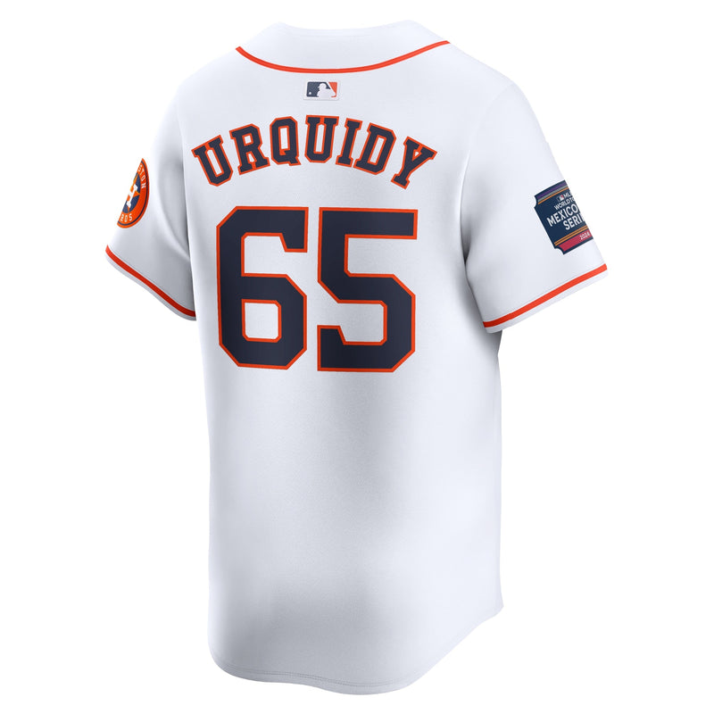 Jose Urquidy Houston Astros Nike 2024 MLB World Tour Mexico City Series Home Limited Player Jersey - White