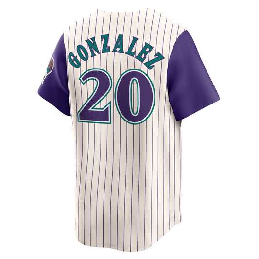 Luis Gonzalez Arizona Diamondbacks Nike Throwback Cooperstown Collection Limited Jersey - Cream