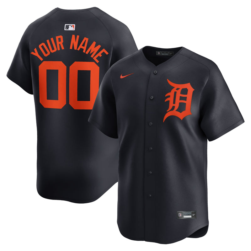 Detroit Tigers Nike Alternate Limited Custom Jersey – Navy