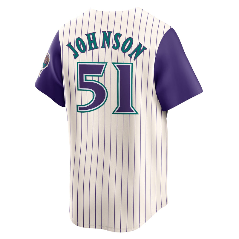 Randy Johnson Arizona Diamondbacks Nike Throwback Cooperstown Collection Limited Jersey - Cream