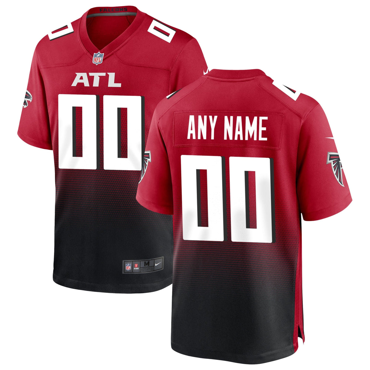 Atlanta Falcons Team Alternate Custom Game Jersey - Red