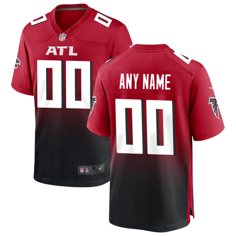 Atlanta Falcons Team Alternate Custom Game Jersey - Red