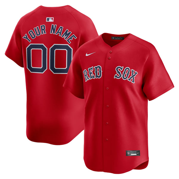 Boston Red Sox Nike Alternate Limited Custom Jersey – Red