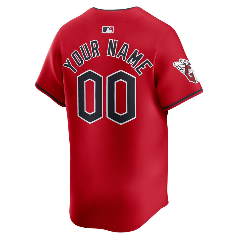 Cleveland Guardians Nike Alternate Limited Custom Jersey – Red