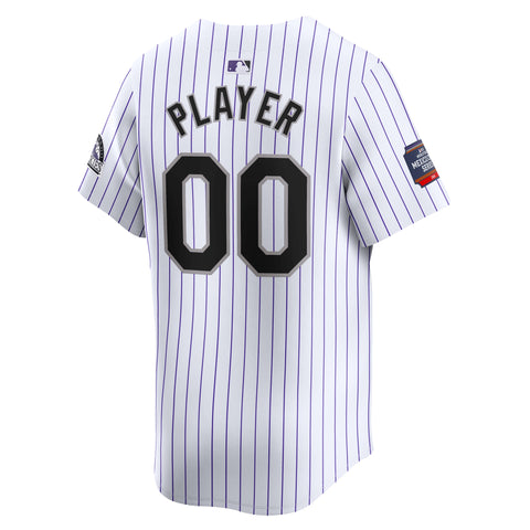 Colorado Rockies Nike 2024 MLB World Tour Mexico City Series Home Limited Pick-A-Player Custom Jersey – White