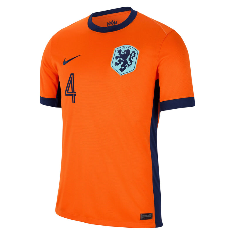 Netherlands Nike Home 2024 with Virgil 4 printing Jersey - Orange